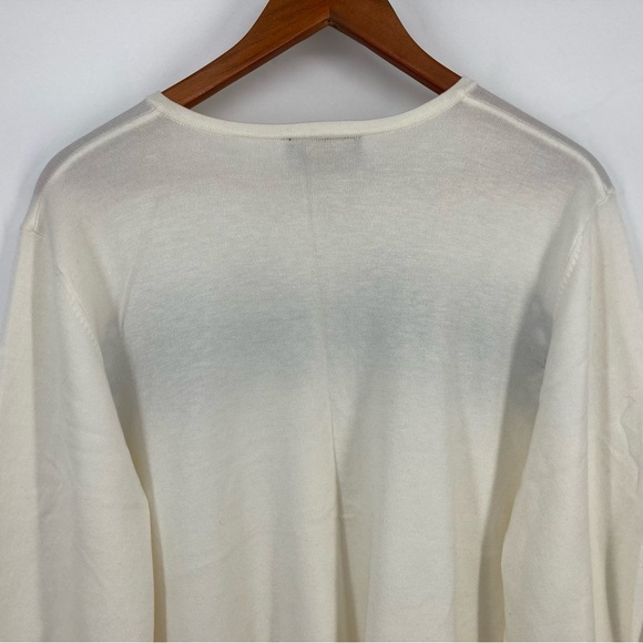 Bob Mackie Womens Size XL 2 Pc Sweater Set Tank Cardigan Black/White Embroidered - Picture 7 of 16